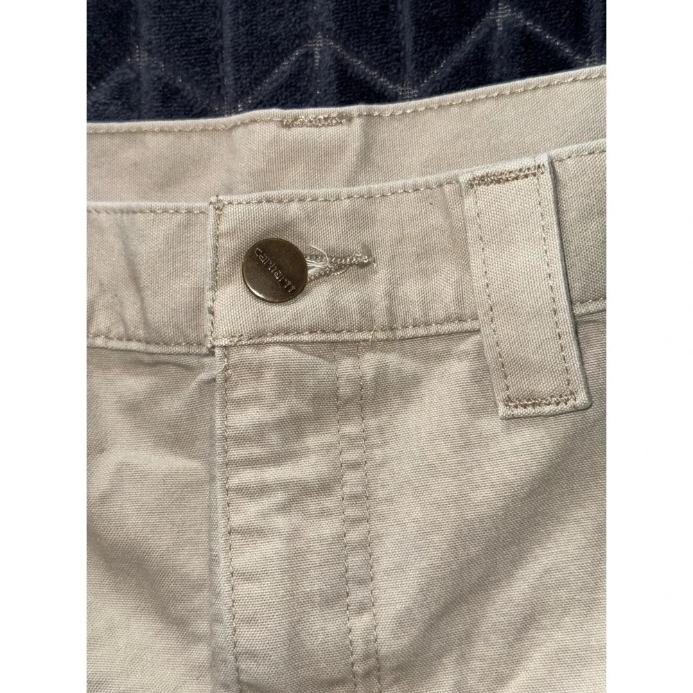Carhartt‎ Mens Canvas Wide Leg Dungaree Pants Beige Size 42